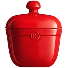 Emile Henry Made in France Ceramic Cookie Jar -2.75 Qt|Burgundy