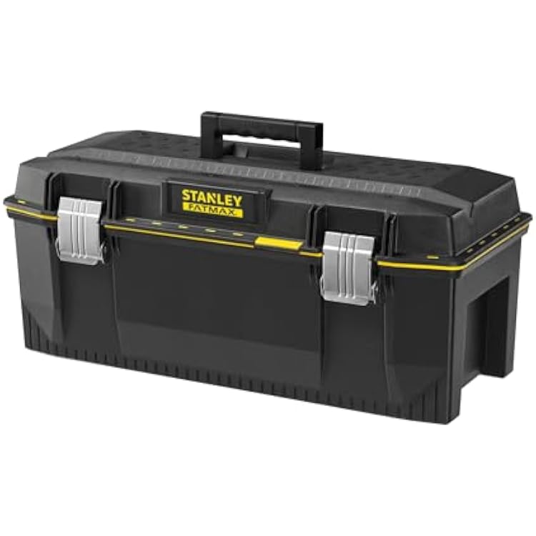 STANLEY FATMAX Waterproof Toolbox Storage with Heavy Duty Metal Latch, Portable Tote Tray for Tools and Small Parts, 28 Inch, 1-93-935