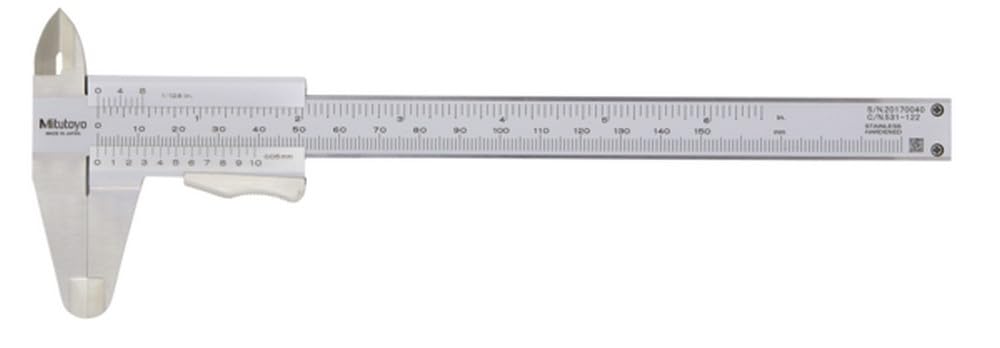 Mitutoyo 531-122 Precision Measuring Slide Calliper with Torque Clamp DIN 862 0-150 mm