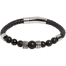 Simon Carter Mens Jacob Bracelet - Black/Silver