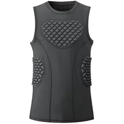 Sports Impact Protective Compression Padded Shirt for Football, Baseball, Rugby