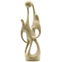Modern Statue for Home Decor Abstract Sandstone Resin Sculpture - Coffee Table Statues,Office Bookshelf Dining Living Room Desk Decor
