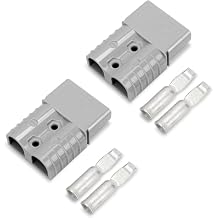 2Pcs 120 Amp 600 Volt 2AWG Battery Power Connector (2AWG Contact,2pcs Gray Housing)