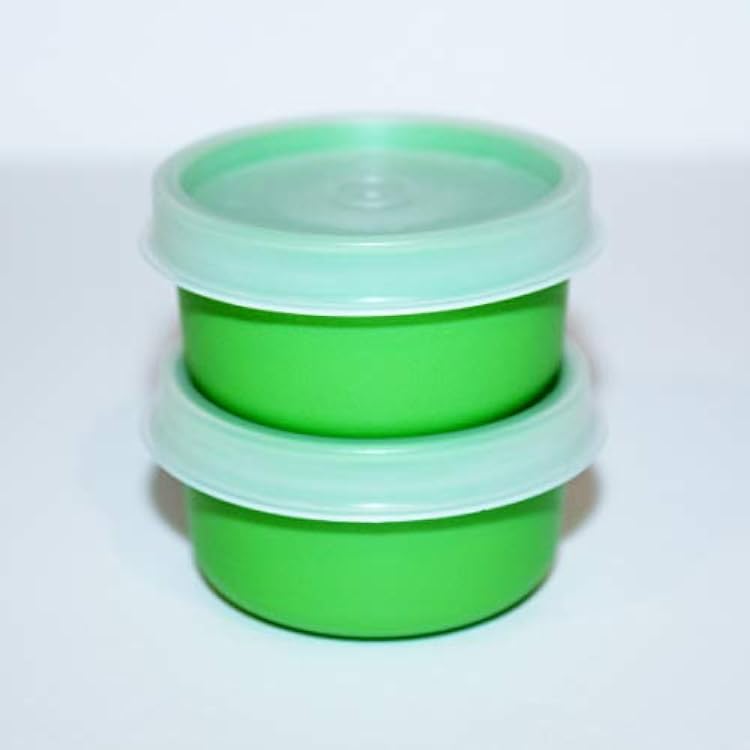 Tupperware 2 Smidgets 1 Ounce Mini Containers in Green