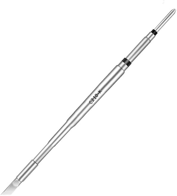 C210 Soldering Iron Tips, Welding Tip Head Replacement Suitable For T210 Handle, Heating Core For JBC GVM OSS Aixun Soldering Station PHONE Repair Consumables Tools (C210-K)