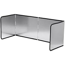Kingsman Durable 3 Sided Stainless Steel Splatter Screen Guard for Frying, Foldable oil splash guard, Anti Splatter Screen guard (30 Inch)