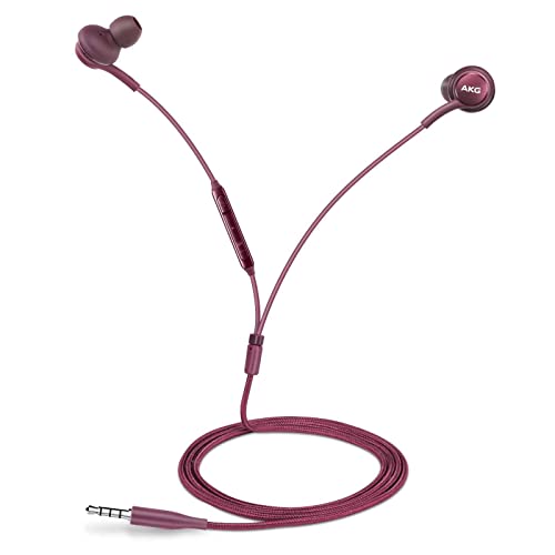 Wired 3.5MM Jack Durable Earphones Earbuds w Microphone and Volume Control, Deep Bass Clear Sound Noise Isolating in Ear Headphones, Compatible with Oppo A1 Tuned By AKG
