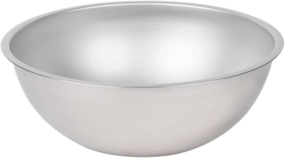Betolla 20 Quart Heavy-Duty Stainless Steel Mixing Bowl 22 Gauge (0.8 mm) Flat Base Prep Bowl with Curved Lip for Baking, Cooking & Food Prep