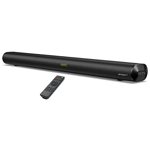 WITSHOCK Sound Bar Soundbar TV Speaker: 110 Watt 2.1 CH Surround System Home Theater with Built-in Subwoofer Wireless Wired Bluetooth 5.0 Optical AUX HDMI-ARC RCA USB Connectivity - Mountable