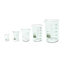 Pack of 50ml,100ml,250ml,500ml,1000ml Glass Beaker, Low Form,Griffin Graduated Borolilicate Glass