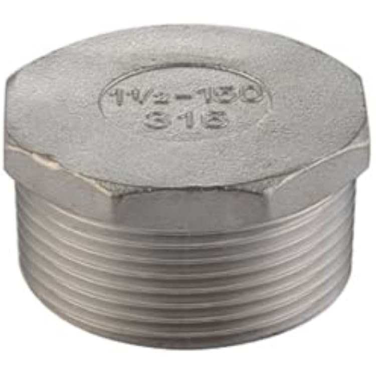 2 12 316 Stainless Steel Class #150 Threaded Hexagon Head Plug Hex Plug NPT Pipe Fitting
