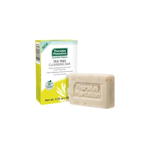 Thursday Plantation Tea Tree Cleansing Bar for Acne-prone Skin on Face and Body 3.35 oz