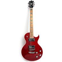 Fojill Solid Body Full Size 39 Inch LP Electric Guitar Roasted Canadian Maple Neck Fretboard Mahogany Body Stainless Frets (FLP-90MRD)