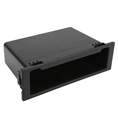 Radio Storage Box Radio Organizer Radio Pocket, 1Din Car Stereo Audio Storage Box Card Organizer Replacement Black