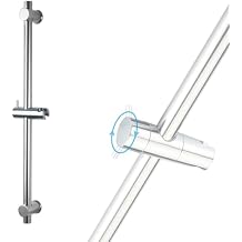 24 Inch Shower Slide Bar with Adjustable Shower Holder Wall Mount Sliding Bar Stainless Steel Wall Mounted Shower Slide Bar with Adjustable Shower Head Holder, Chrome