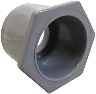 Cantex 5142223 Schedule-40/80 Gray Rigid PVC Reducer Bushing 1-1/2-Inch x 1-1/4-Inch