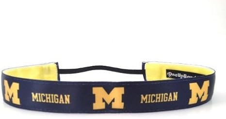 1447 NCAA Michigan Team Colors Headband - Pack of 2