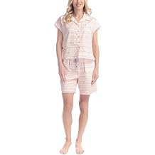 Ocean Pacific Field of Dreams Pajama Set for Women, Short Sleeve Button Down Pjs, Soft 2 Piece Lounge Sets