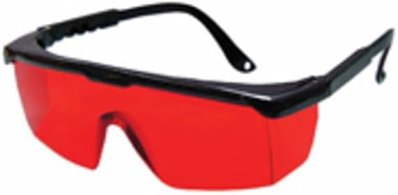 Bosch 57-GLASSES Laser View Enhancing Glasses with Adjustable Temple, Red Lens, Black Frame