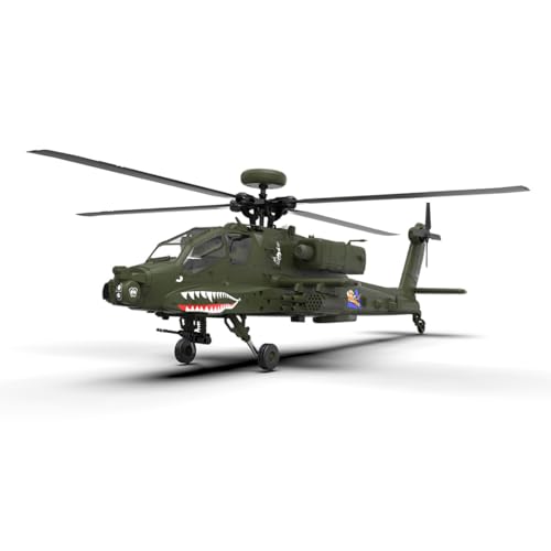 FunXylophy RC Helicopter for Adults, F11 AH64 2.4G 6CH Military Remote Control Helicopter Outdoor, 132 Scale Dual-Axis Co-Drive Without Ailerons, 3D RC Aircraft Model with Controller