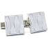 Ike Behar Men's Rhodium Plated Cufflink Accessory, Rhodium plated cufflinks with matter finish, One size