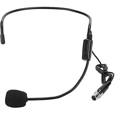 2PCS Head Wearing Electric Mic, Mini Microphone Voice Audio Condenser Mic with XLR 3pin TA3F Connector, Wearing Amplifying Microphone