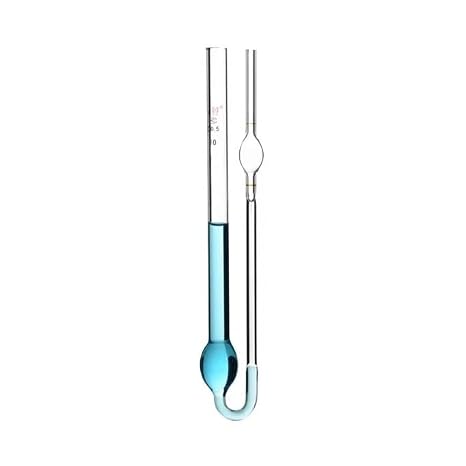 Viscometer U-tube Capillary Viscometer for Fluid Viscosity Coefficient Measurement 1831 Type 0.4 0.5 0.7 1.0 1.5mm 1 PCS(0.7mm)