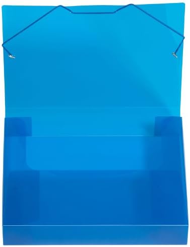 Lion File-N-Tote Plastic Document File, 13 x 9-7/8 Inches, 2 Inches Capacity, Translucent Blue, 1 File (45200F-BL)