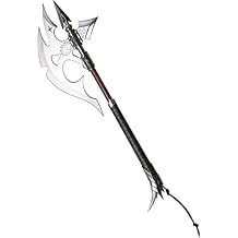 Kit Rae Black Legion War Axe - Special Edition | 19 1/2" 420 Stainless Steel Blade | Leather-Wrapped Grip | Solid Metal Fittings with Back Spike | Includes Art Print & Certificate | 36" Overall