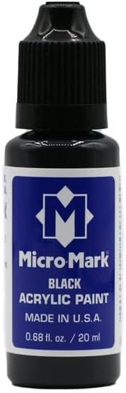 Micro-Mark Black Acrylic Paint, 20ml