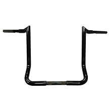 Dominator Industries 1 1/4" Gloss Black 16" Meathook Bar Ape Hangers Handlebars Compatible With 1996-2022 Harley-Davidson Bagger Electra & Street Glide wABS BC-HC-BB16GB-ESG08-ABS-BC