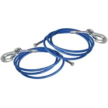 Roadmaster 655-76 Pair of EZ Hook Safety Cables Compatible with Tow Bars & Towed Vehicles | 76" Long | Without Anchor Plates | 8,000 lb Capacity Per Pair Towing Connection