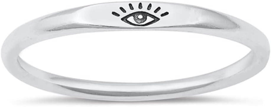 CloseoutWarehouse Sterling Silver Stackable Mini Signet Ring