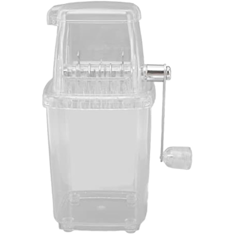 Manual Ice Crusher, Portable Ice Shaver, Hand Operated Shaved Ice Machine for Home, Ice Shaver and Snow Cone Machine for Shaved Ice Fun Drinks Transparent