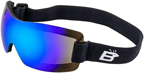 Birdz Eyewear Wren Sport Skydiving Snowboarding Motorcycle Riding Goggles wBlue Mirror Lens