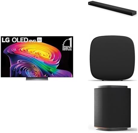 LG 77-Inch OLED C6 TV & Sound Suite Bundle 77-Inch OLED evo AI 4K C6 TV + H7 Soundbar + 2X M5 Speakers + W7 Subwoofer | Dolby Atmos, Dolby Vision, HDR10, AI Super Upscaling 4K (New 2026 Model)