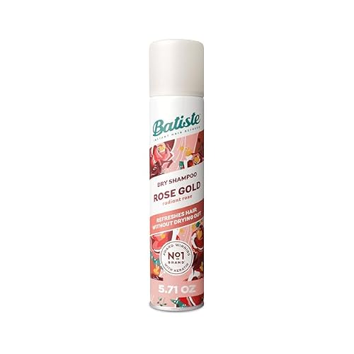 Batiste Dry Shampoo, Rose Gold, Refresh Hair and Absorb Oil Between Washes, Waterless Shampoo for Added Hair Texture and Body, 5.71 oz Dry Shampoo Bottle
