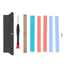 Yoidesu Memory RAM Cooler, Aluminum Alloy Memory Cooling Heatsink, Dual Sided Memory Heat Sink, RAM Heatsink Memory Cooler with Thermal Adhesive Tape for DDR1 DDR2 DDR3 DDR4 ECC (Black)