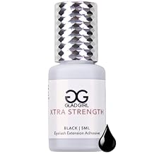 Eyelash Extension Glue by GladGirl |Xtra Strength False Lash Adhesive | Quick 2-3 Second Dry Time | Low Viscosity | Extra Strong Hold | 5ml