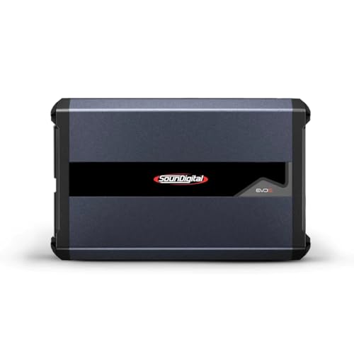 Soundigital 2000.2 EVO 5 2000W RMS 2-Channel Car Audio Amplifier 2 Ohms, Class D, Compact, High-Efficiency Amp for Subwoofers -Range Speakers