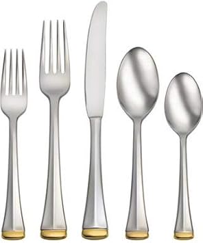 Oneida Gold Dorchester 75 Piece Fine Golden Flatware Set
