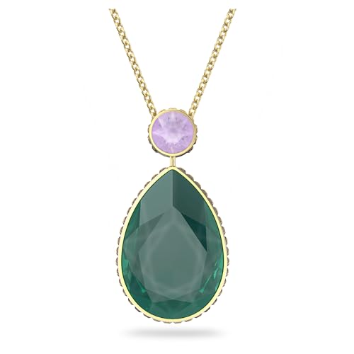 Swarovski Chroma Crystal Pendant Necklace Collection, Gold Tone Finish Setting