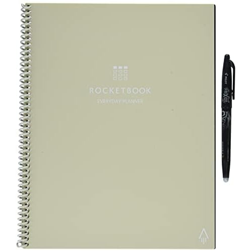 Rocketbook Smart Reusable Everyday Planner, Undated Weekly, Monthly, Annually, For Scheduling, Letter Size 8.5x11, Beige