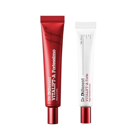 Dr.Different VITALIFT-A Retinal Duo : Fortessimo & Forte | Clinical Grade Anti-Aging Cream for Wrinkle Reduction, Elasticity, Lifting, Firming | K-Skincare made by Korean Dermatologist