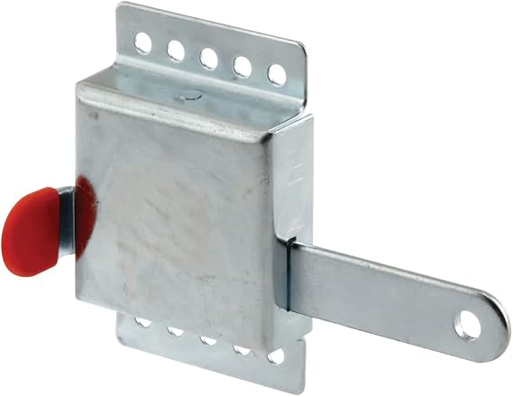Prime-Line GD 52118 Inside Deadlock Heavy Duty Galvanized Steel Housing, Fits Most Garage Doors, Extra Protection as a Security Lock, 7/8 x 1/8In. (Single Pack)
