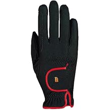 Roeckl Lona Ladies Gloves 8 Black/Red
