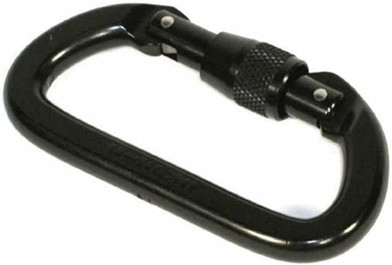BH Screw-Lock Carabiner BK 7/16" Alum D 31 Kn Closed USA