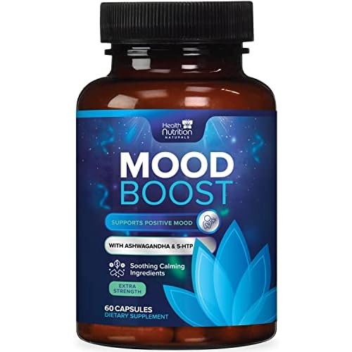 Calm Support Herbal Supplement - with Ashwagandha, L-Theanine, B Complex Vitamins - Natural Stress & Immune Support for Calm & Positivity - Relax, Focus & Unwind - for Women & Men - 60 Capsules