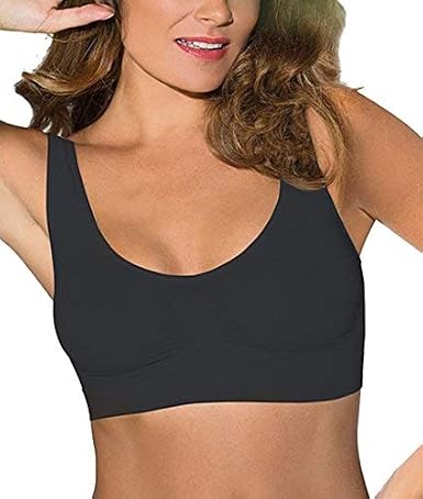RONDO Womens Comfortable Sleep Bras Thin Soft Stretch Daily Bras for Yoga Seamfree Seamless Leisure Bras for Women