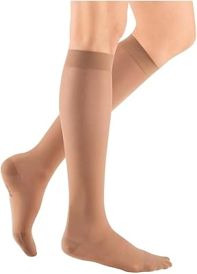 mediven sheer & soft for Women, 15-20 mmHg Calf High Closed Toe Compression Stockings,